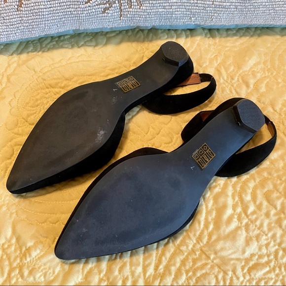 Jeffrey Campbell Shree Suede Slingback Flat Sandals Closed Toe - Picture 3 of 9